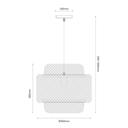 Lampa wisząca HESTIA 40cm 1xE27 Milagro ML1809