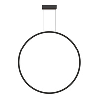 Lampa wisząca duży okrąg 90cm Mirror L czarna IP44 LED CCT Light Prestige LP-999/1P L BK CCT