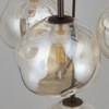 Lampa wisząca z koniakowymi szklanymi nieregularnymi kloszami LAVA BROWN 7xG9 Tk Lighting 11328