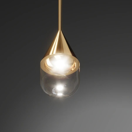Złota lampa wisząca do łazienki IP44 Nata LED 3000K PL0104-GD Yaskr
