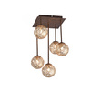 Lampa sufitowa pięć metalowych kul GRETA RDZA/ZŁOTY 5xG9 Paul Neuhaus 6234-48