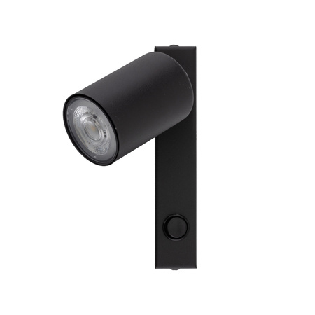 Kierunkowy kinkiet w kolorze czarnym z wbudowanym przełącznikiem NEX BLACK 1XGU10 Tk Lighting 11364