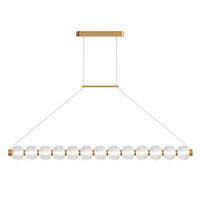 Podłużna lampa wisząca składająca się z rzędu szklanych kul Amulet MOD555PL-L18G3K Maytoni