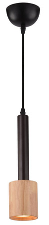 TANTAL LAMPA WISZĄCA 7,5CM 1X50W GU10 CIEMNA KAWA + DREWNO Candellux 31-58782