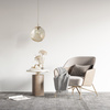 Lampa wisząca szklana zniekształcona kula 35cm LAVA L SABIA 1xE27 Tk Lighting 11325