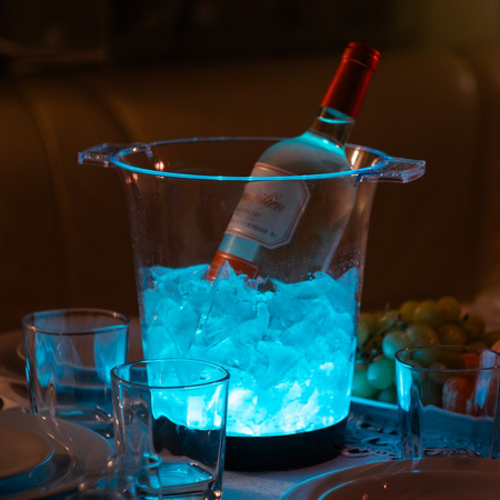Świecący pojemnik na lód Cooler LED RGB 23cm IP44 Eko-Light EKO1457