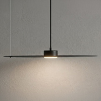Duża minimalistyczna lampa wisząca czarny talerz z regulacją kąta zawieszenia PIATTO 1xGX53 fi 55cm Milagro MLP2917