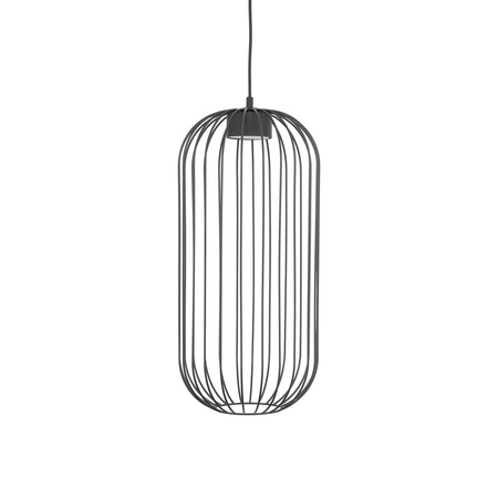 Czarna cylindryczna lampa wisząca druciana o średnicy 25cm SPHERA S BLACK 1xGX53 Tk Lighting 11307