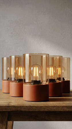 Prosta lampka stołowa z cylindrycznym kloszem VERA Kaja Lighting K-5983