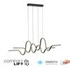 Falowana czarna lampa wisząca LED 3000K ALTITUDE 2292-18 z wbudowanym ściemniaczem