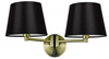 IBIS LAMPA KINKIET PATYNOWY 2X40W E14 ABAŻUR CZARNY Candellux 22-27603