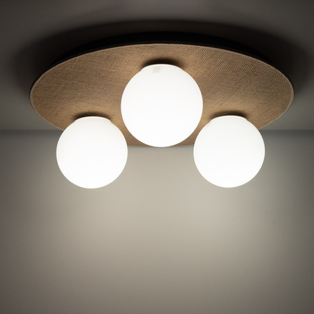Lampa sufitowa Carter 3xE14 Natural Milagro MLP0227