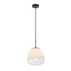 Lampa wisząca pojedyńcza szklany klosz biało-przeźroczysty 1xE27 Antita Italux PND-3650-1S-BRO-CW