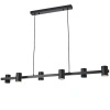 Lampa wisząca 6 czarnych tub na poziomej belce Noe Long 6xGU10 PL0111-BK Yaskr