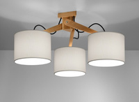 Lampa sufitowa LEGNO 3 naturalne drewno Sollux SL.0522