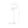 Lampa podłogowa z cylindrycznym abażurem o średnicy 46cm w kolorze jedwabistej szarości 1xE27 CEDRO Nowodvorski 11667
