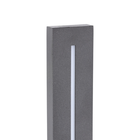 Szary pionowy kinkiet elewacyjny 121cm podświetlający ściane LED 3000K LINEA M KINKIET IP65 Tk Lighting 18176