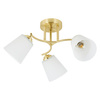 Złota klasyczna lampa sufitowa trzy szklane klosze PAFOS GOLD 3xE27 Milagro ML2765