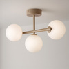 Beżowa lampa sufitowa z białymi kloszami ARDI Kaja Lighting K-5840