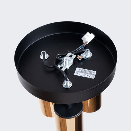 Plafon WINX 3P czarny/złoty Sollux SL.1385