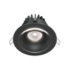 Oczko czarne podtynkowe o średnicy 9,8cm LED 4000K Yin DL031-L12W4K-B Maytoni