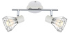 VERVE LAMPA SUFITOWA LISTWA 2X40W E14 BIAŁY ABAŻUR CHROM Candellux 92-61348