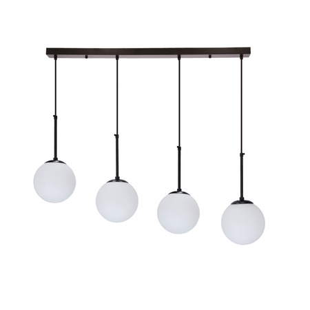 Pompei lampy wiszące czarny 4x4x40 e27 klosz biały Candellux 34-09630