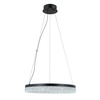 Lampa wisząca czarny okrąg 50cm z dodatkiem akrylu LED 3 barwy światła Pantal Italux PND-34533-M-BK