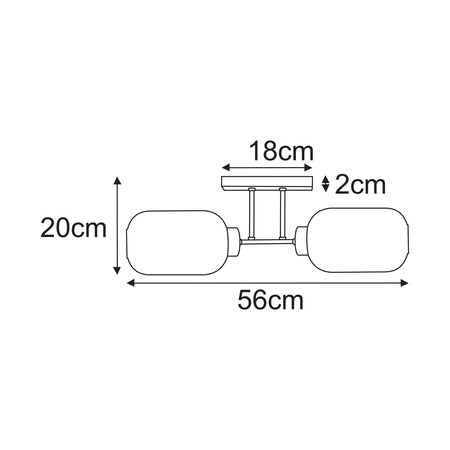 Lampa sufitowa K-5733 z serii VILAR Kaja Lighting