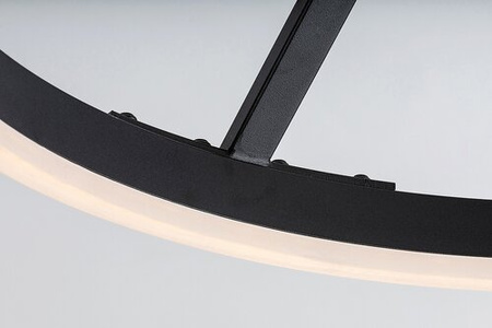 Okrągły czarny ring sufitowy LED 40cm ze zmienną barwą światła  Isaure Rabalux 71302