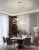Duża złota lampa wisząca LED o średnicy 90cm ARTE Aviano Lighting 7097-0115