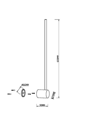 Cienki smukły kinkiet liniowy podświetlający ściane Light stick MOD237WL-L6BS3K Maytoni