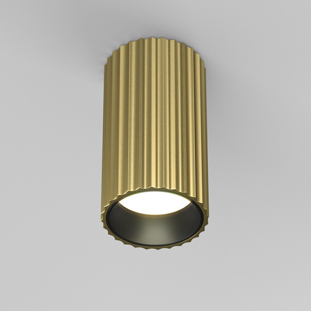 Karbowana mała tuba w kolorze mosiężnym 1xGU10 Calipso C106CL-01-GU10-BS Maytoni