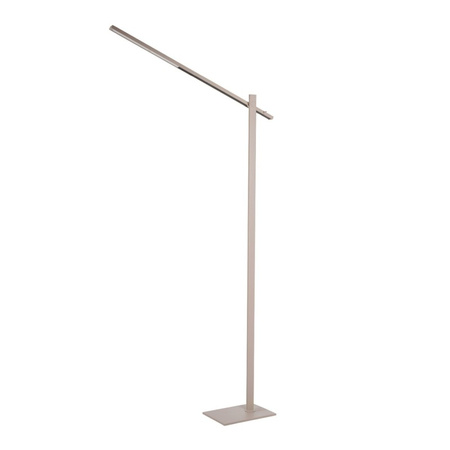 Minimalistyczna beżowa lampa stojąca LED – asymetryczny kształt i lekka forma ONTARIO FLOOR DIMM SWITCH BEIGE Azzardo AZ6804