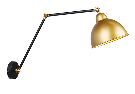 Truck lampa kinkiet czarny+złoty 1x40w e27 klosz złoty Candellux 21-05915