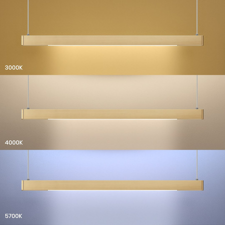 Lampa wisząca LINEA Gold 36W LED 3000K-4000K-5700K Milagro ML1785