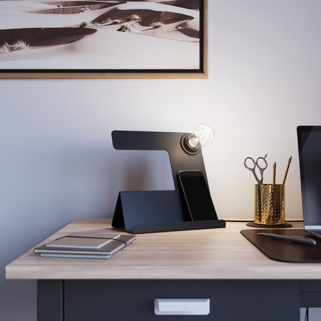 Lampa biurkowa INCLINE czarna Sollux SL.0669