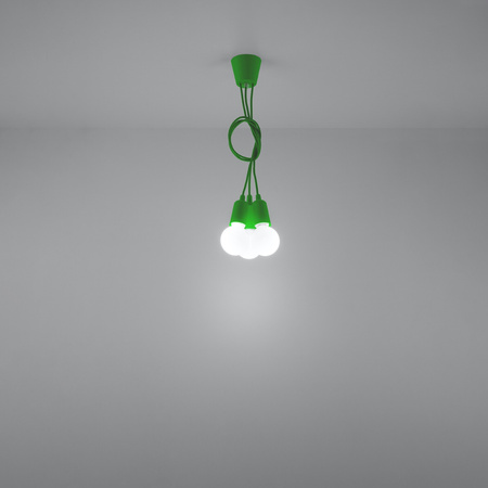 Lampa wisząca DIEGO 3 zielony Sollux SL.0582
