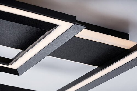 Lampa sufitowa czarna – minimalistyczne ramki kwadratowe LED 3000K Sidona Rabalux 71071