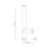 Oprawa sufitowa biała długa tuba 36,5cm z ruchomą głowicą ELARIS WHITE M 1xGU10 MINI MR11 Tk Lighting 11254