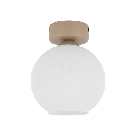 Oprawa sufitowa szklana ryflowana kula VIRLO WHITE 1XE14 Tk Lighting 11357