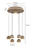 Lampa wisząca siódemka okrągła Biarritz kaszmirowa Aviano Lighting 5047-813