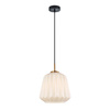 Lampa wisząca biały ciekawy szklany klosz o średnicy 23cm 1xE27 Antita Italux PND-3645-1-BRO-W