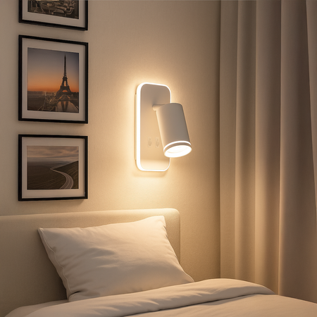 Oprawa Pipe Ring Kinkiet Biały 1xGU10 + LED 6W Milagro ML2082