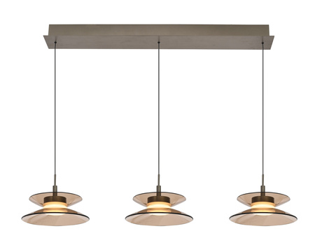 Lampa wisząca trójka prosta Crema brąz / klosz coffee Aviano Lighting 7058-321