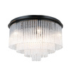 Czarna lampa sufitowa 50cm szklane sopelki 9xE14 Naute Italux PLF-40931-9A-BK