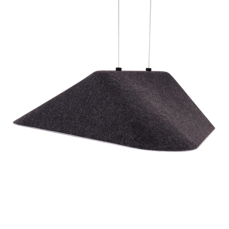 Czarna geometryczna lampa wisząca z filcu LED 3000K Carbon Maxlight P0567