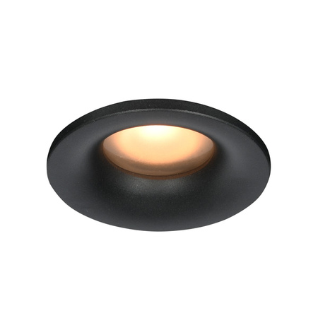 Okrągłe czarne oczko podtynkowe IP44 1xGU10 Barto Italux DL-60327-IP44-BK