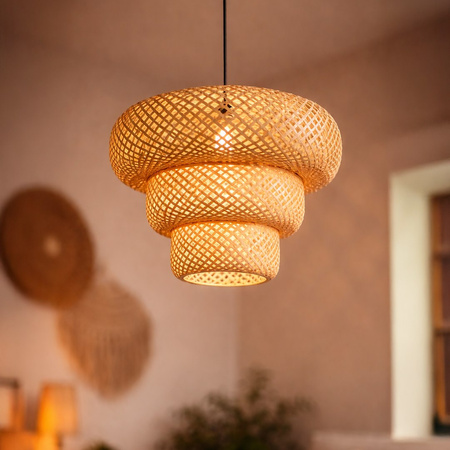 Lampa wisząca z bambusa 1xE27 Tulum Milagro ML2586