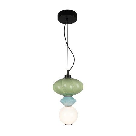 Lampa wisząca z ceramiki zielono-niebieska LED 3000K Tordi Italux PND-94721-1A-MLTI